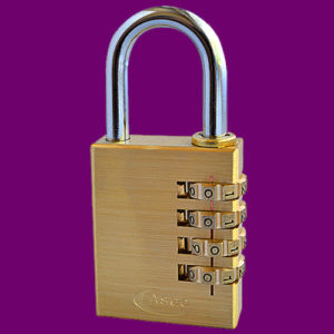 ASEC 4-Wheel Combination Padlock | NEXT DAY | LockerKeys.Biz