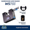 WS75S Elite Container Padlock | NEXT DAY | LockerKeys.Biz