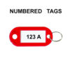 Numbered Key Tags available NEXT DAY