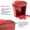 Traditional Wall-mounted secure post box features